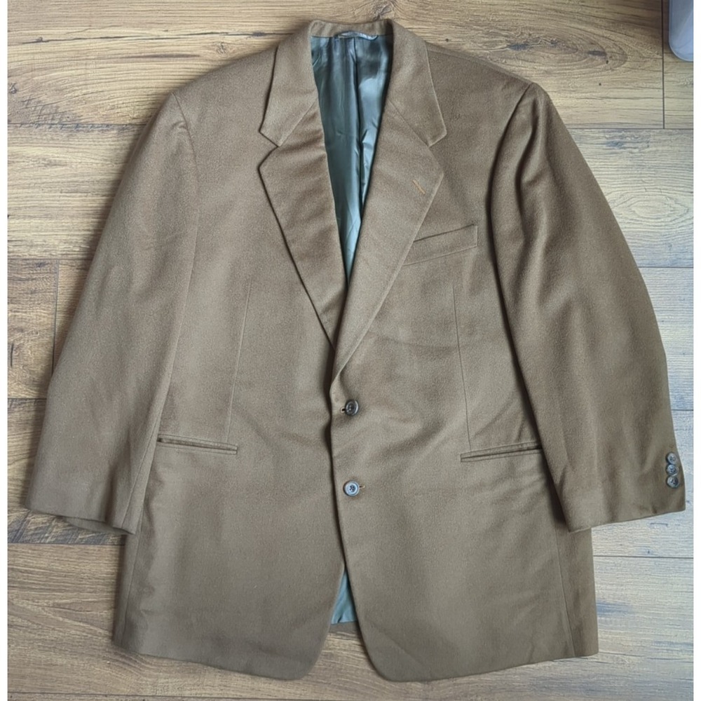 HICKEY FREEMAN 100% Cashmere Brown Blazer Sport Coat Size 46S